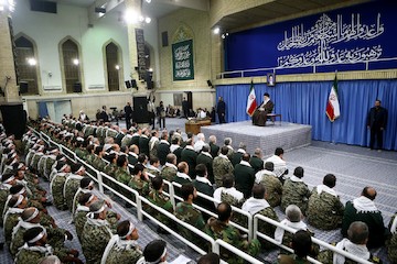 Basij commanders of the Council of Basij-e Mostazafin met with the Leader of the Revolution