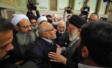 Shias and Sunnis meeting with Leader on the birthday anniversary of the holy Prophet