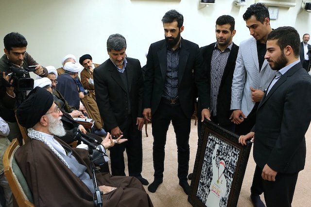 A group of Professional athletes met with Ayatollah Khamenei 