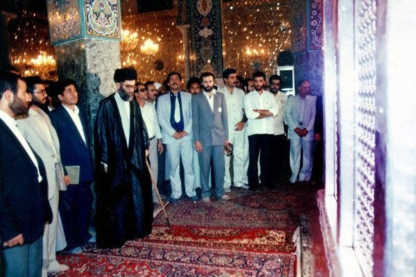 Ayatollah Khamenei Visiting the Shrine of Hazrat Zeinab 
