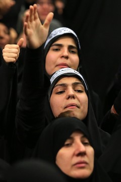 The second evening of the mourning ceremony on the martyrdom of Hazrat Fatima Zahra (pbuh) at Hussayniyah Imam Khomeini