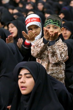 The First evening of the mourning ceremony on the martyrdom of Hazrat Fatima Zahra (pbuh) at Hussayniyah Imam Khomeini