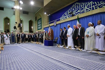Participants in the International Quranic Competition met with the Leader