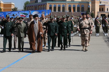Ayatollah Khamenei Attends a Graduation Ceremony at Imam Hussain (a.s.) Military Academy