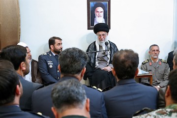 Commanders & officials of the army's Khatam Al-Anbia Air Defense Base met with Leader