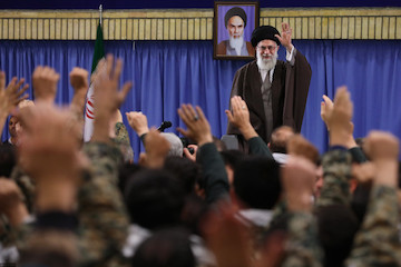 Basij commanders and forces meet with Ayatollah Khamenei
