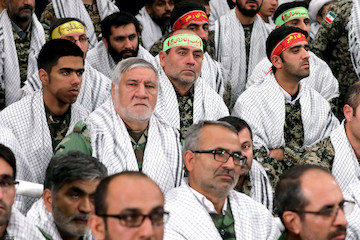 Basij commanders and forces meet with Ayatollah Khamenei