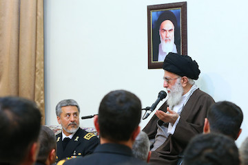Navy commanders and forces met with Ayatollah Khamenei