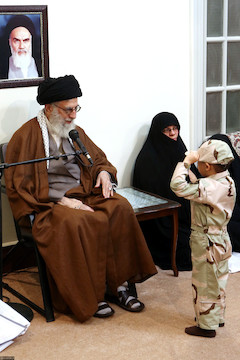 Families of martyred defenders of the Holy Shrine met with Ayatollah Khamenei