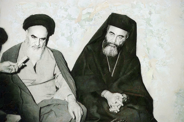 Imam Khomeini and Bishop Capucci