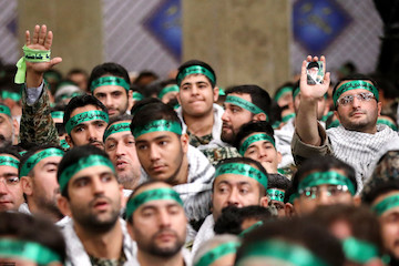 Basij commanders and forces met with Ayatollah Khamenei