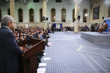 A group of academic elites meet with Ayatollah Khamenei 