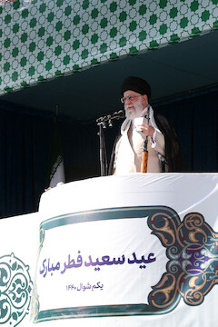 Ayatollah Khamenei led Eid Al-Fitr prayers