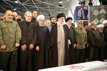 Imam Khamenei led the funeral prayer for Haj Qasem Soleimani