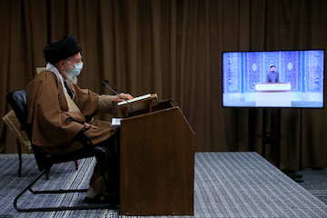 A ceremony for the recitation of the Qur'an via video conference