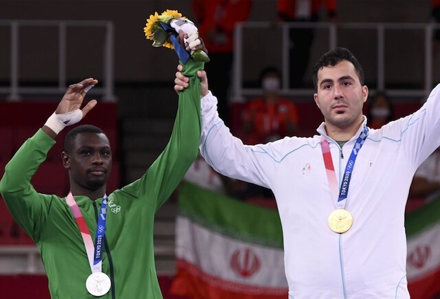 The chivalrous behavior of Iranian athletes.720