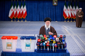 Full text of the speech delivered by Imam Khamenei after casting his vote in the Parliamentary & Assembly of Experts elections on March 1, 2024