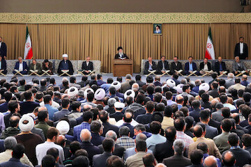 Imam Khamenei meeting with reciters of the Holy Quran