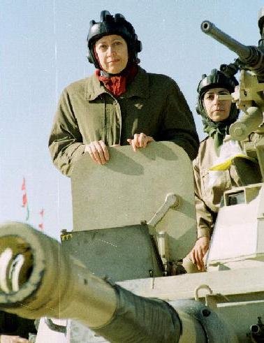 Image result for maryam rajavi riding on the tunk